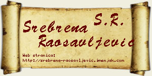 Srebrena Raosavljević vizit kartica